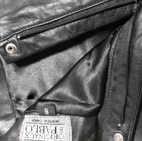 GENUINE LEATHER BLACK SZ 8 PANTS NEW! - Picture 7 of 7